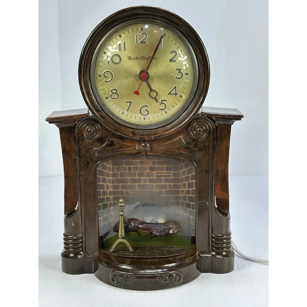 Vintage MasterCrafters Clock Model 272 Animated Fireplace Parts Only Bakelite